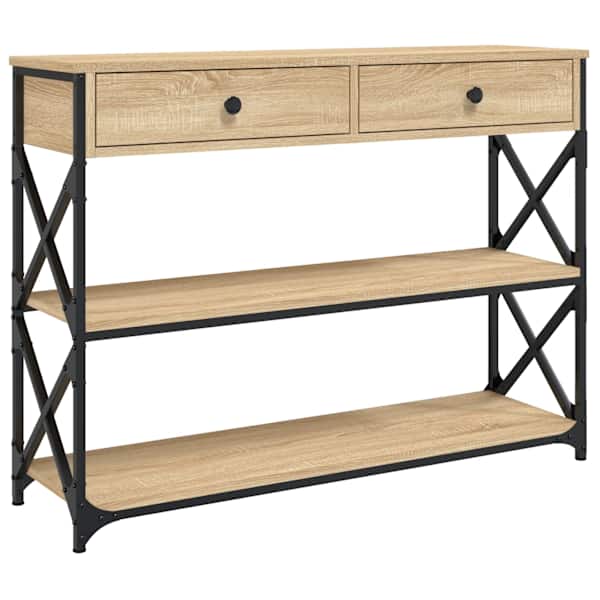 vidaXL konsoollaud, Sonoma tamm, 100 x 28 x 75 cm, tehispuit
