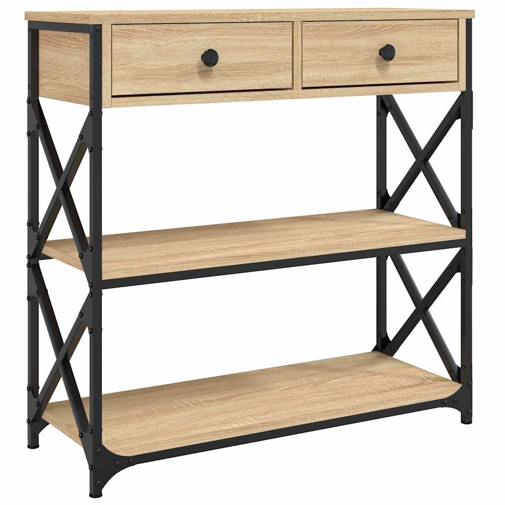 vidaXL Konzolový stolek dub sonoma 75 x 28 x 75 cm kompozitní dřevo