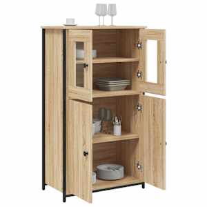 Skříň highboard dub sonoma 62 x 32 x 106,5 cm kompozitní dřevo - obrázek 4
