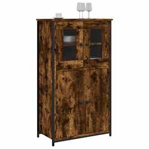 Skříň highboard kouřový dub 62 x 32 x 106,5 cm kompozitní dřevo - obrázek 3
