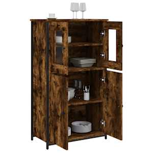 Skříň highboard kouřový dub 62 x 32 x 106,5 cm kompozitní dřevo - obrázek 4