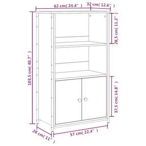 Skříňka kouřový dub 62 x 32 x 103,5 cm kompozitní dřevo - obrázek 12