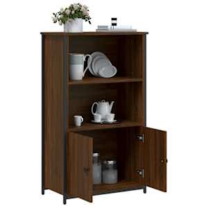 Skříňka hnědý dub 62 x 32 x 103,5 cm kompozitní dřevo - obrázek 4