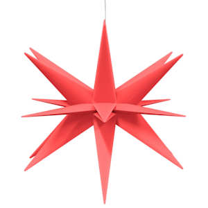 Svítící vánoční hvězda s LED skládací červená 57 cm - obrázek 5