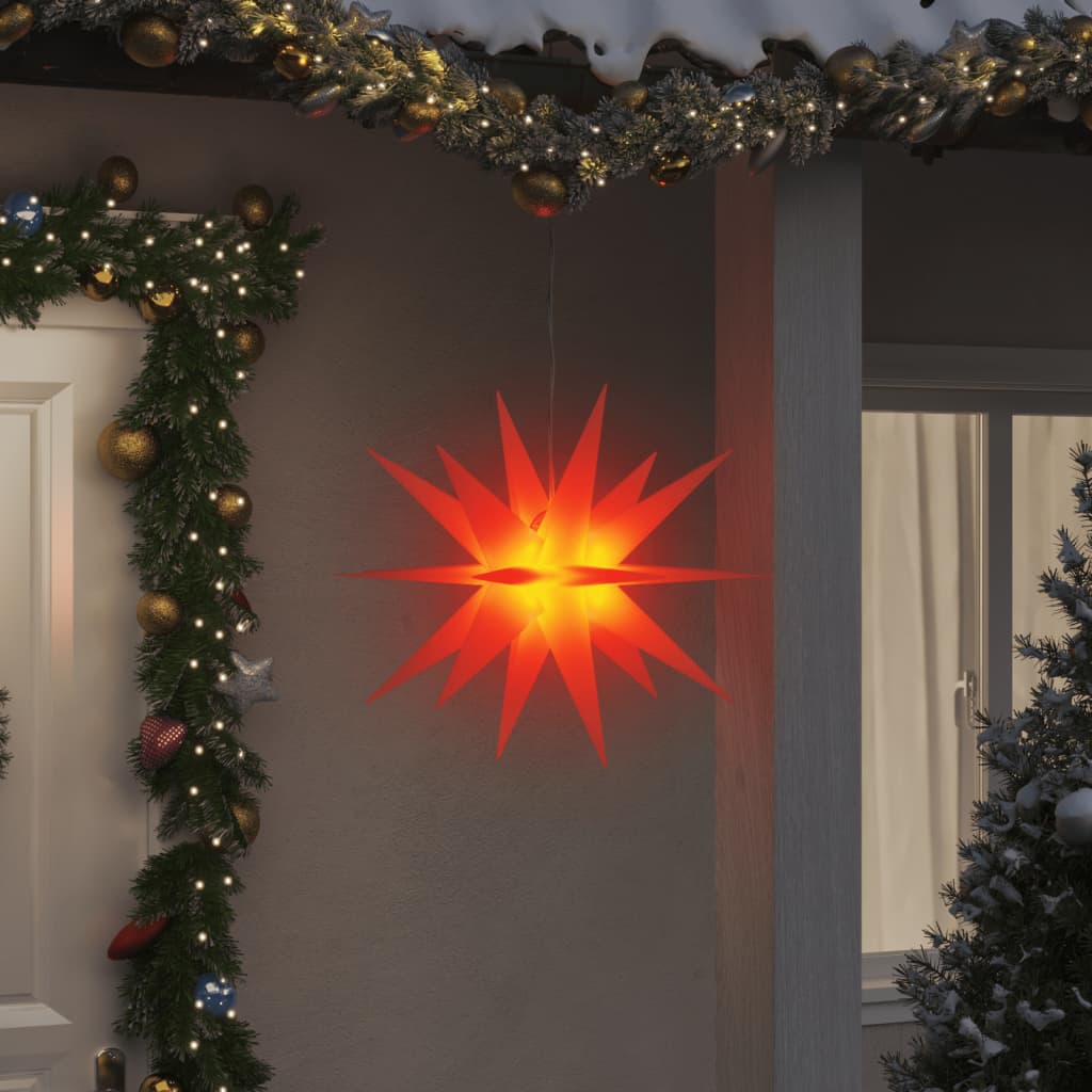 Thumbnail - vidaXL LED-Weihnachtsstern Faltbar Rot 57 cm