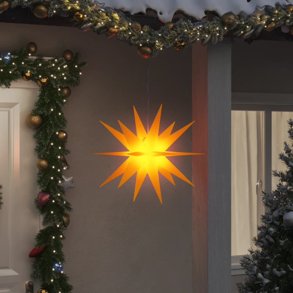 vidaXL Lumină de Crăciun cu LED, galben, 57 cm, pliabil