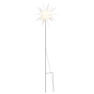 vidaXL LED-j&otilde;ulutuli maavaiaga, kokkupandav, valge, 57 cm