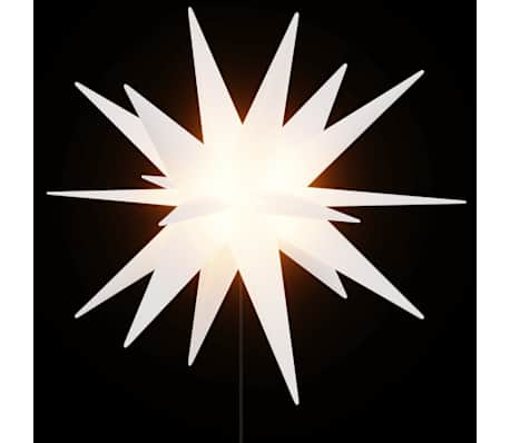 vidaXL L&aacute;mpara de Navidad LED y estaca de tierra plegable blanca 57 cm