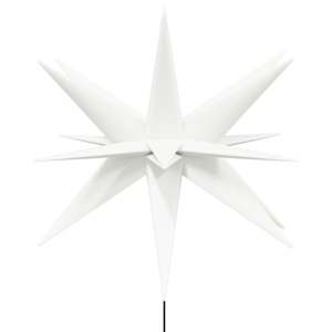 Svítící vánoční hvězda s hrotem a LED skládací bílá 57 cm - obrázek 4