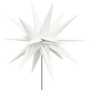 Svítící vánoční hvězda s hrotem a LED skládací bílá 57 cm - obrázek 5