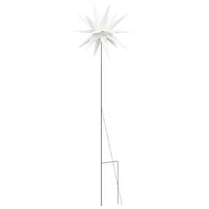 Svítící vánoční hvězda s hrotem a LED skládací bílá 57 cm - obrázek 8