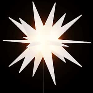 vidaXL L&aacute;mpara de Navidad LED y estaca de tierra plegable blanca 57 cm