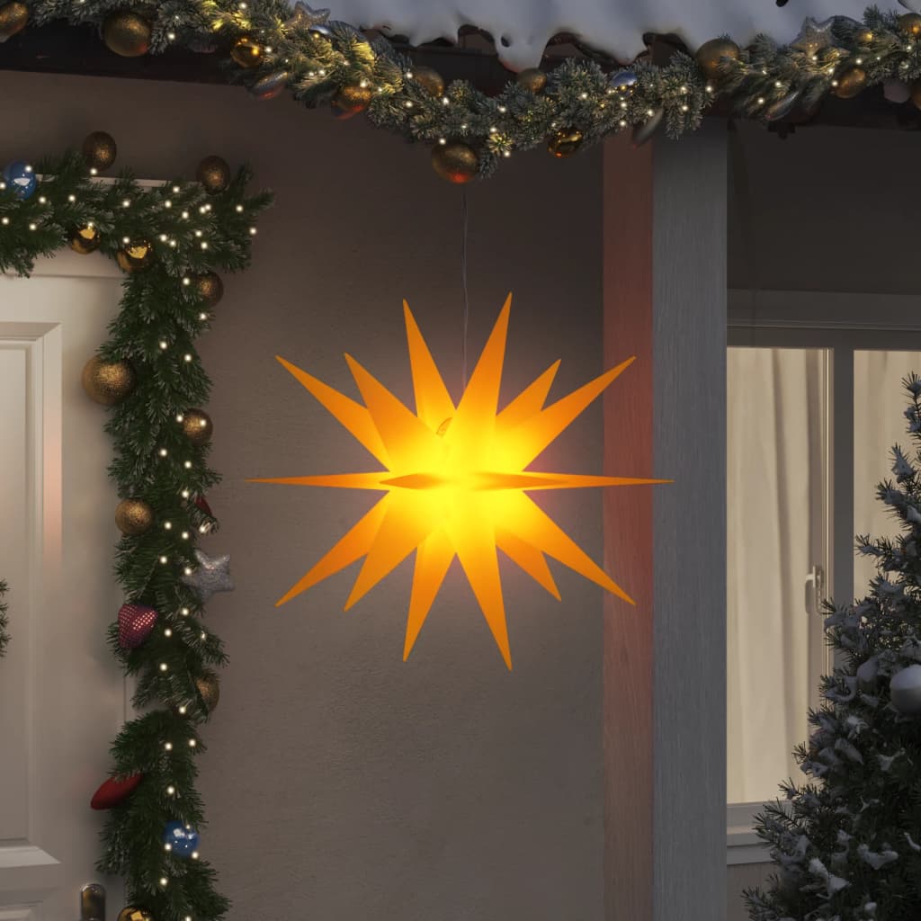 vidaXL Lumină de Crăciun cu LED, galben, 100 cm, pliabil