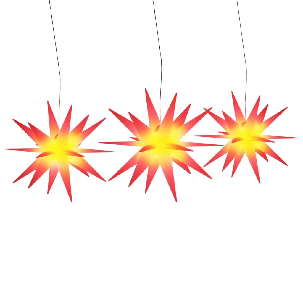 vidaXL Luci di Natale con LED 3 pz Pieghevoli Rosse