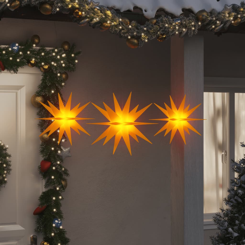 Božićne svjetiljke s LED žaruljama 3 kom sklopive žuta Božićna rasvjeta Naručite namještaj na deko.hr