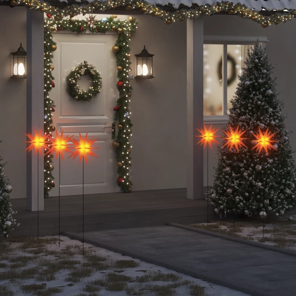 Božićna svjetla sa šiljcima 3 kom LED sklopiva crvena 35 cm Božićna rasvjeta Naručite namještaj na deko.hr