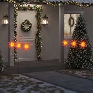 Svítící vánoční hvězdy s hroty 3 ks LED skládací červené 35 cm - obrázek 1