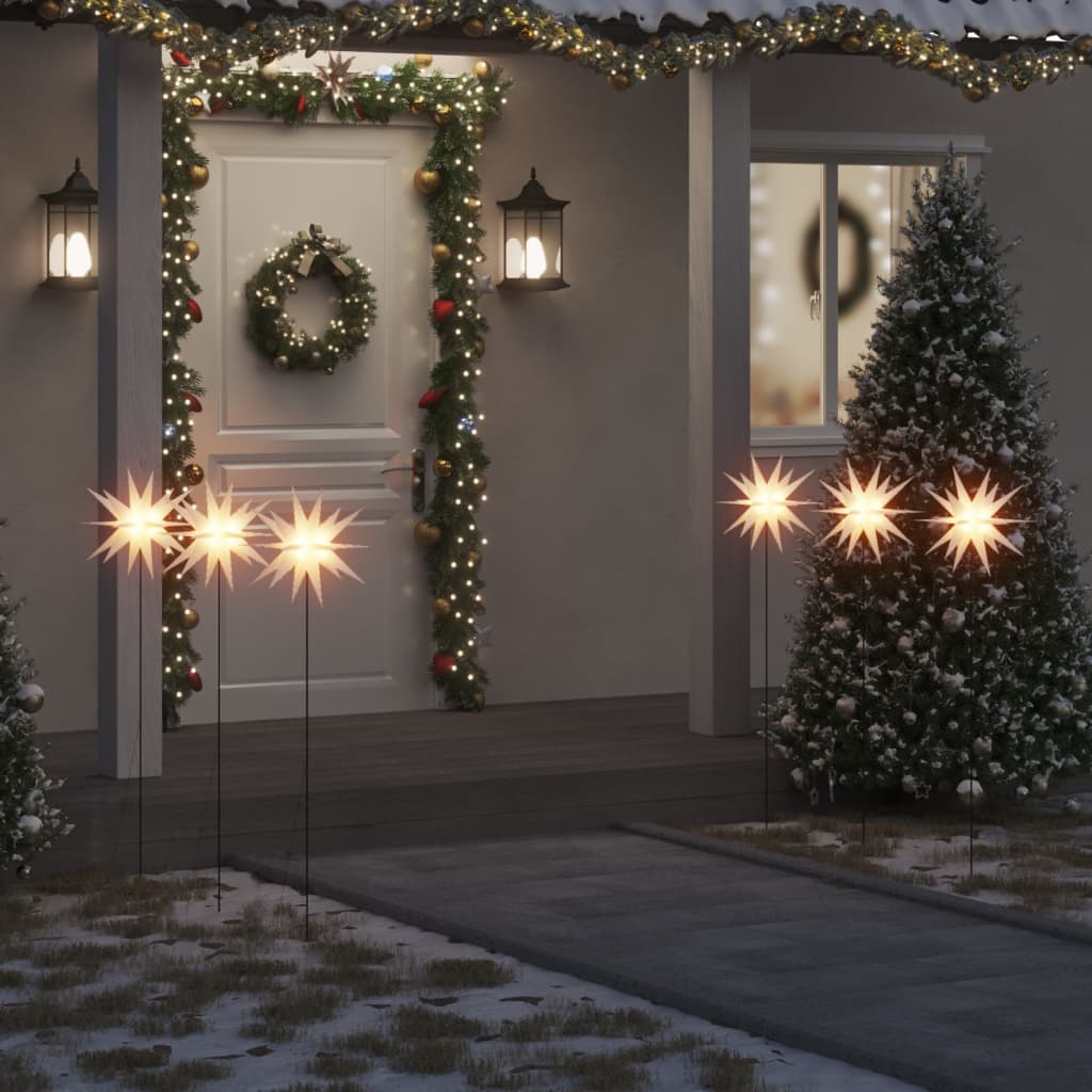 Božićna svjetla sa šiljcima 3 kom LED sklopiva bijele 35 cm Božićna rasvjeta Naručite namještaj na deko.hr