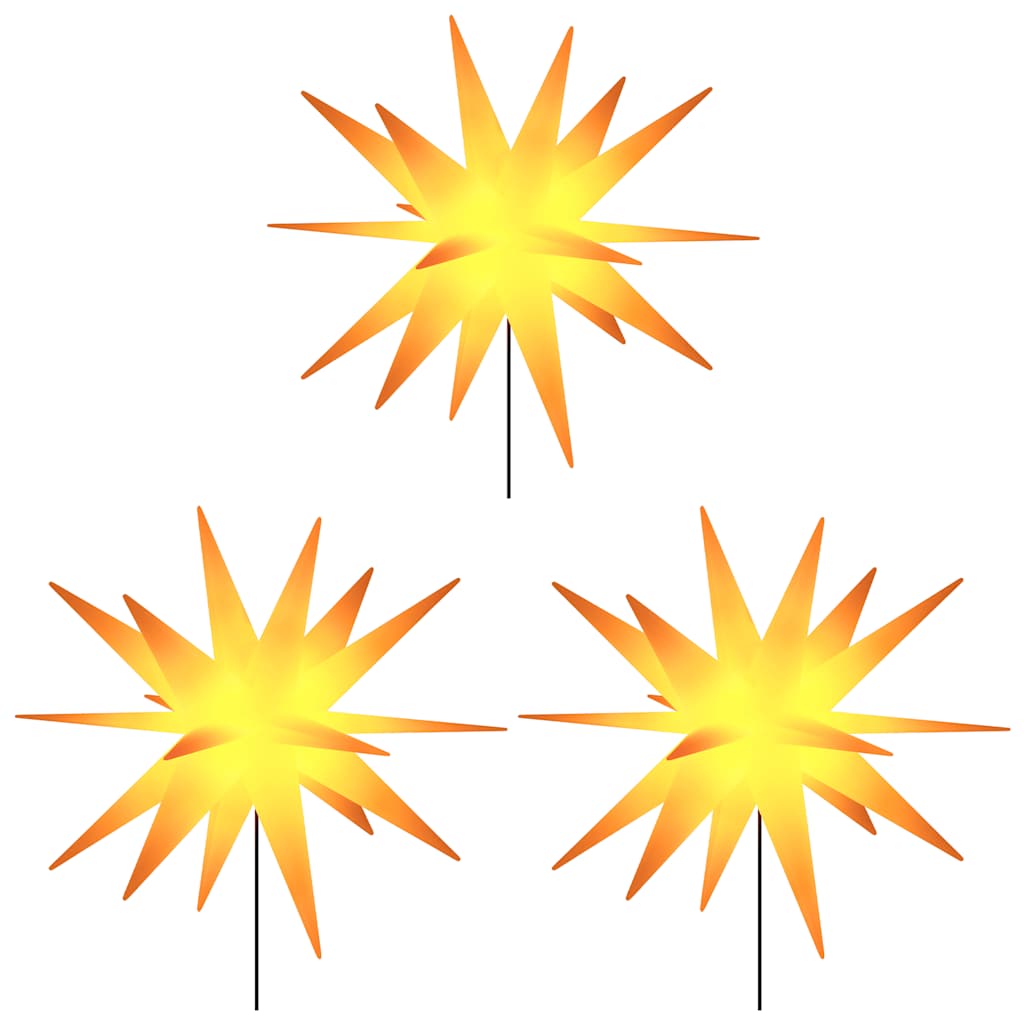 vidaXL Kerstlampen met grondpin en LED's 3 st 35 cm geel, foto 2