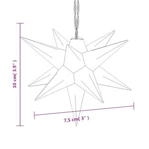 Svítící vánoční hvězdy s LED 10 ks bílé 10 cm - obrázek 12