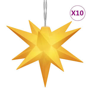 vidaXL j&otilde;uluvalgusti 10 LEDiga, 10 tk, kollane, 10 cm