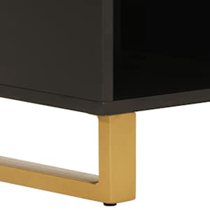 Odkládací skříňka hnědá a černá 80x33,5x75 cm masivní mangovník - obrázek 10