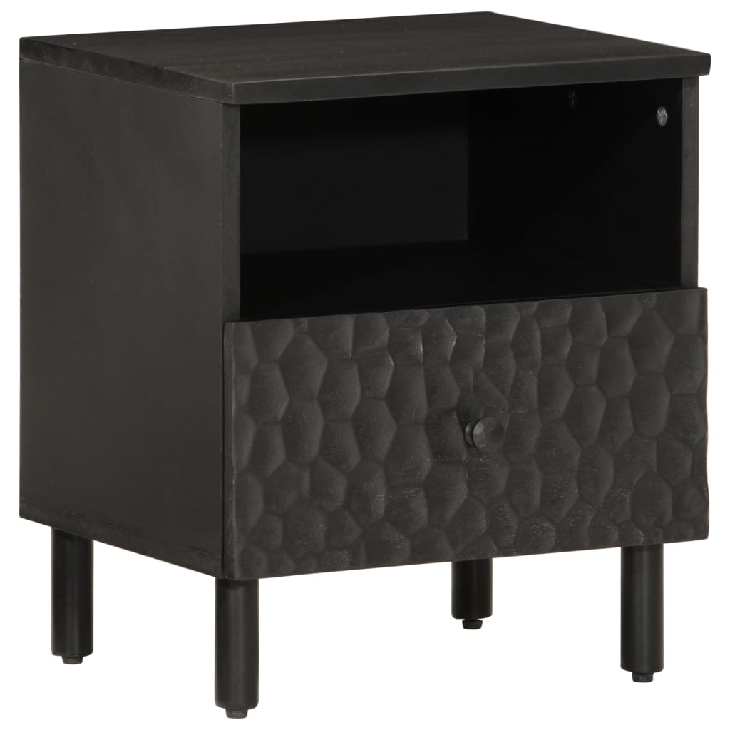 Thumbnail - vidaXL Nachttische 2 Stk. Schwarz 40x33x46 cm Massivholz Mango