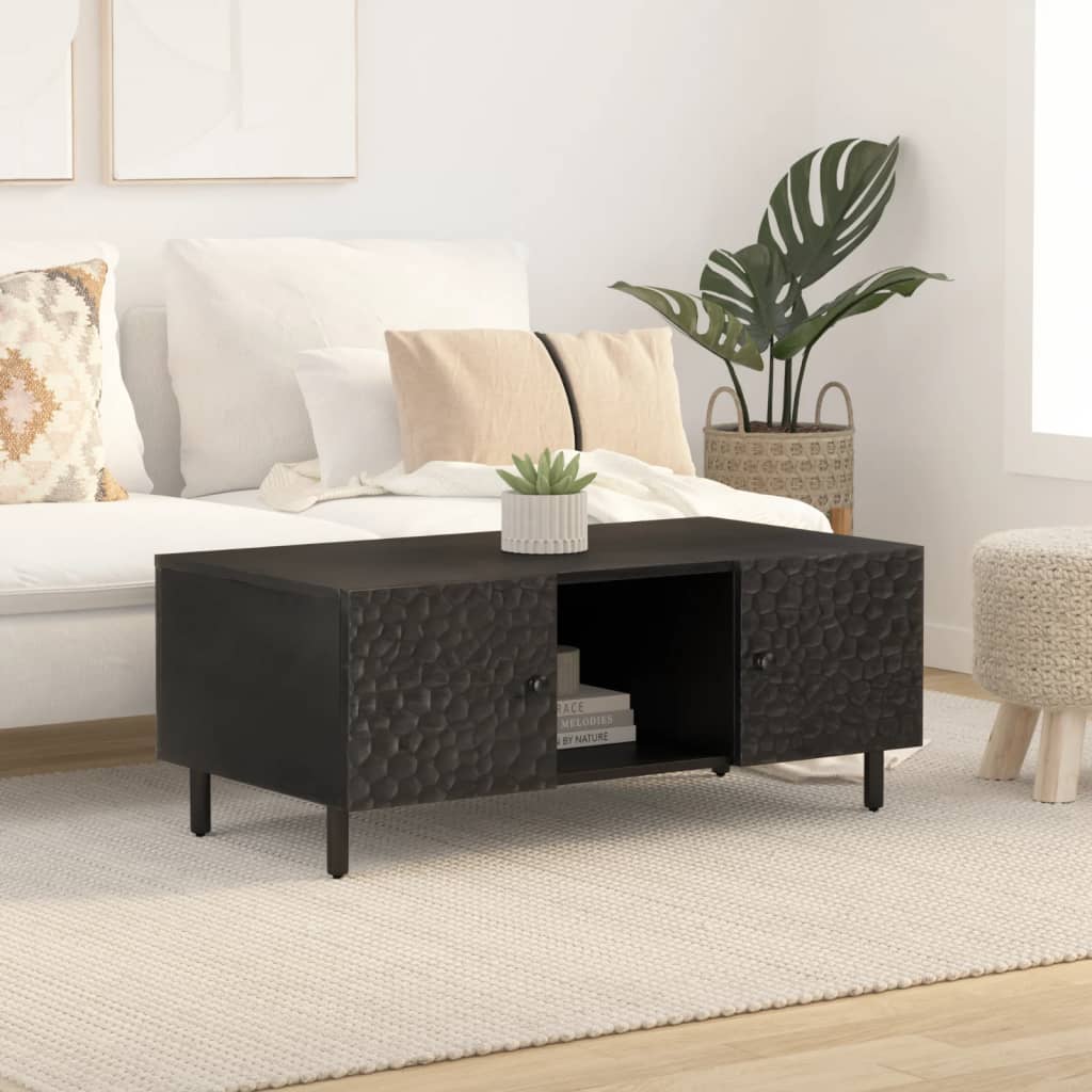 Thumbnail - vidaXL Couchtisch Schwarz 100x54x40 cm Massivholz Mango