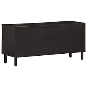 TV skříňka černá 100 x 33 x 46 cm masivní mangovníkové dřevo - obrázek 5