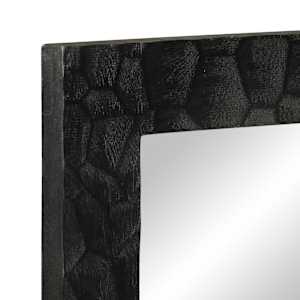Koupelnové zrcadlo černé 50x70x2,5 cm masivní mangovník a sklo - obrázek 5