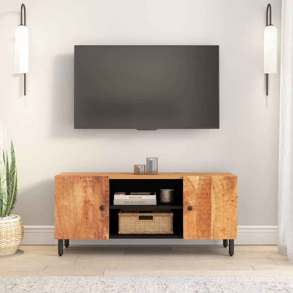 vidaXL Tv-meubel 105x33x46 cm massief acaciahout afbeelding