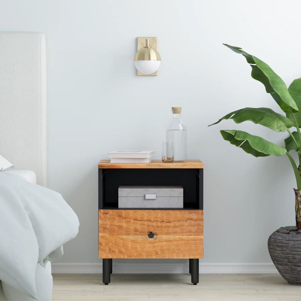 vidaXL Nachtkastje 40x33x46 cm massief acaciahout afbeelding