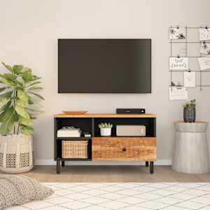 TV skříňka 80x33x46 cm masivní akáciové dřevo - obrázek 3