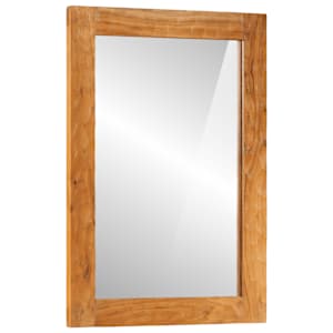 Koupelnové zrcadlo 50 x 70 x 2,5 cm masivní akácie a sklo - obrázek 2
