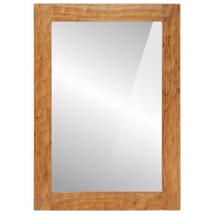 Koupelnové zrcadlo 50 x 70 x 2,5 cm masivní akácie a sklo - obrázek 4
