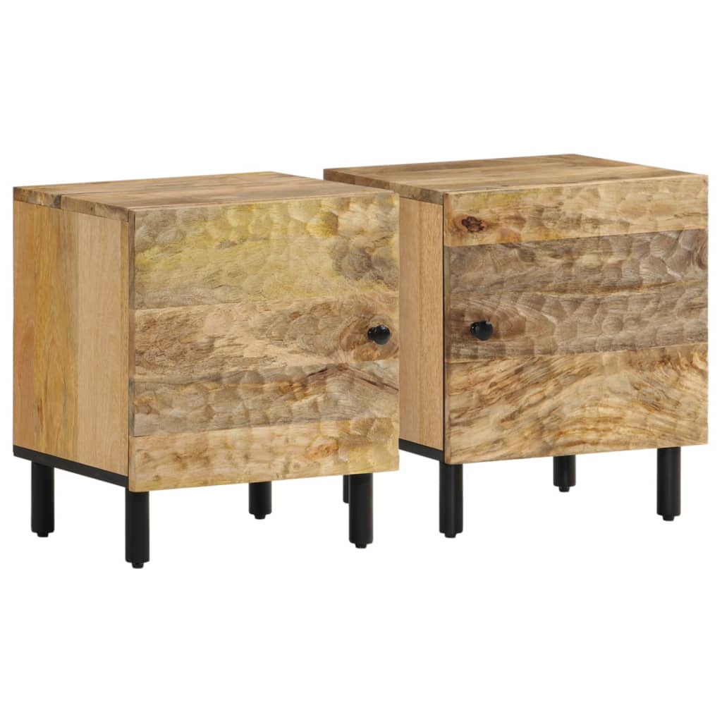 vidaXL Nachttische 2 Stk. 40x33x46 cm Massivholz Mango