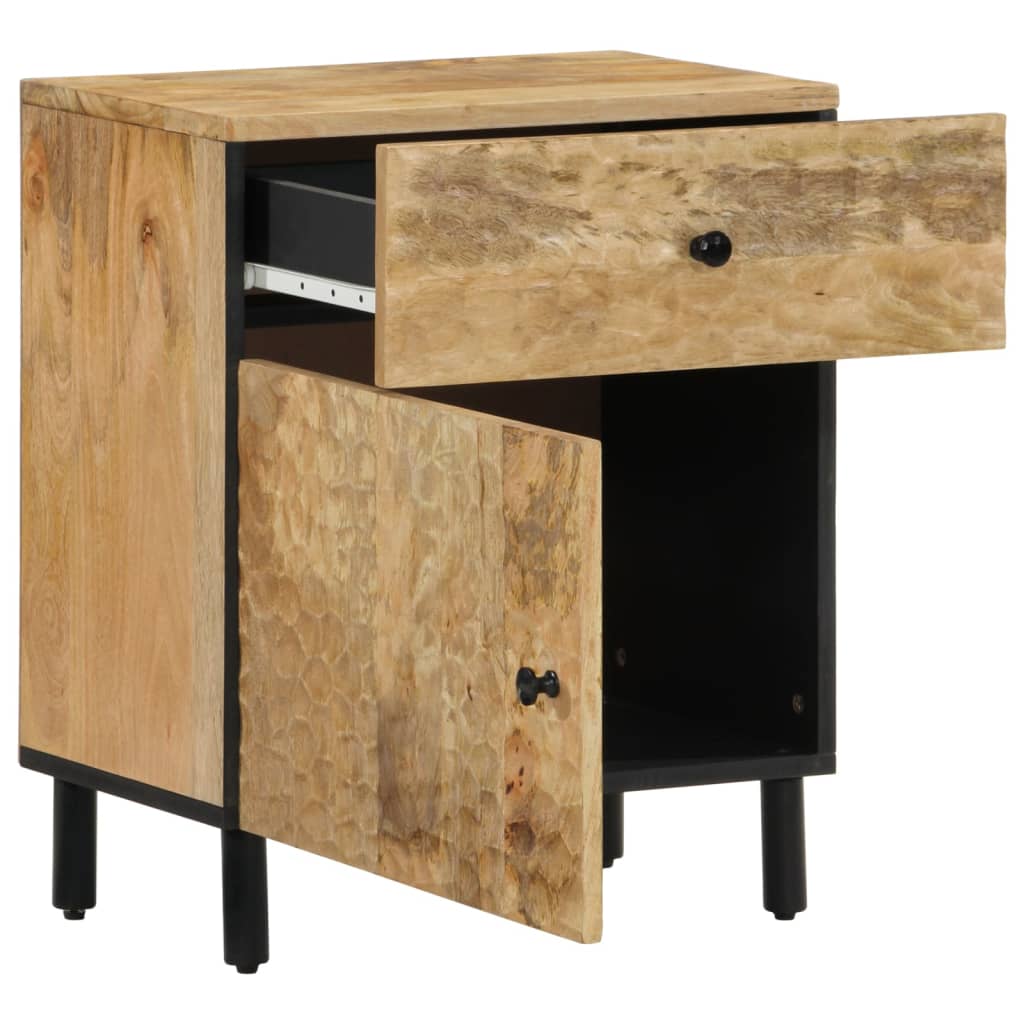 vidaXL Nachtkastje 50x33x60 cm massief mangohout afbeelding