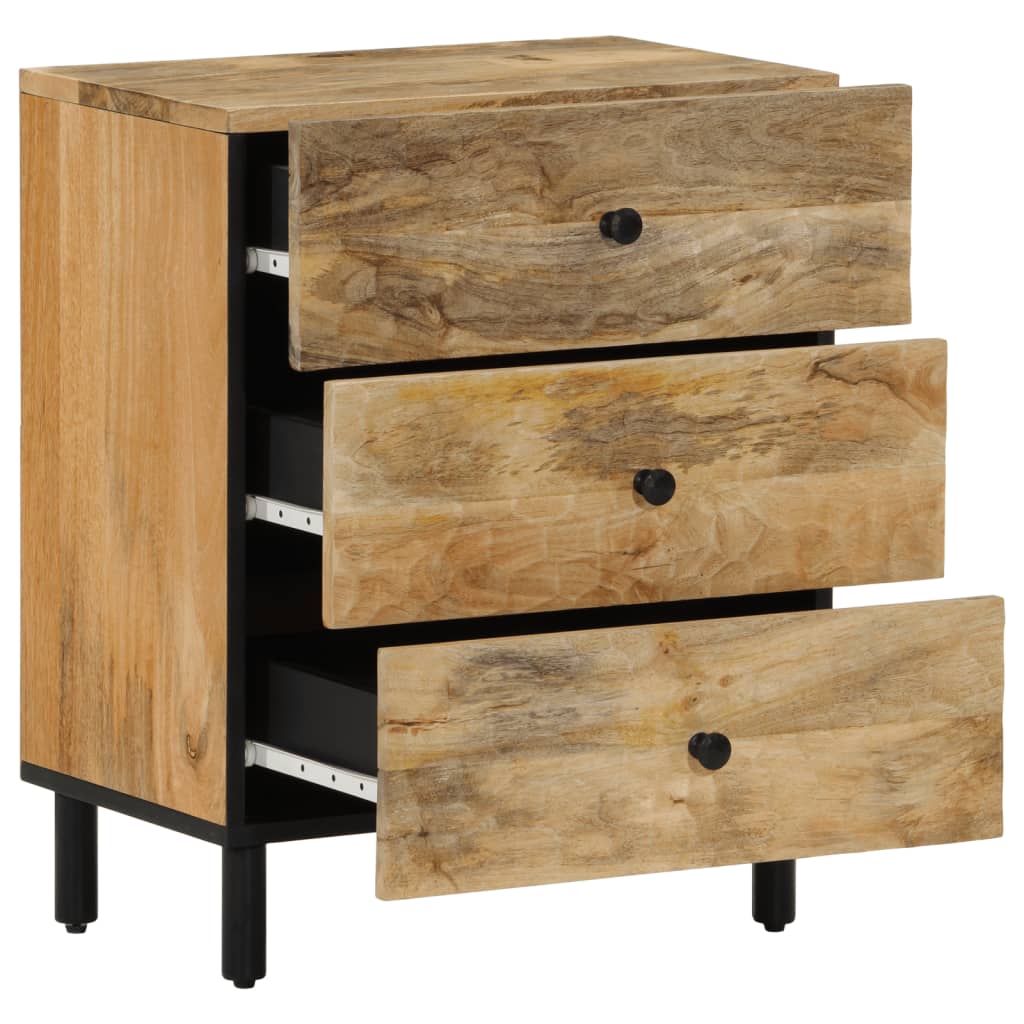 vidaXL Nachtkastje 50x33x60 cm massief mangohout afbeelding
