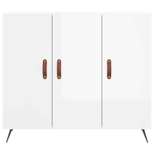 Příborník bílý s vysokým leskem 90x34x80 cm kompozitní dřevo - obrázek 6