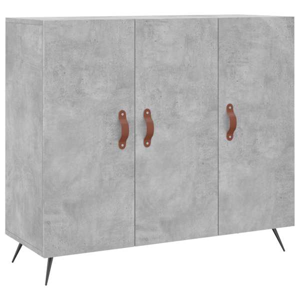 vidaXL puhvetkapp, betoonhall, 90 x 34 x 80 cm, tehispuit