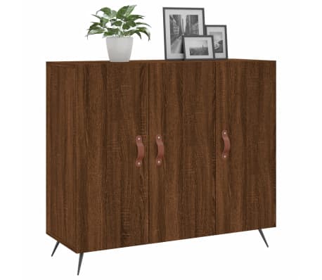 vidaXL Dulap, stejar maro, 90x34x80 cm, lemn compozit