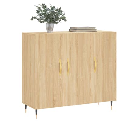 vidaXL Aparador de madera de ingeniería roble Sonoma 90x34x80 cm