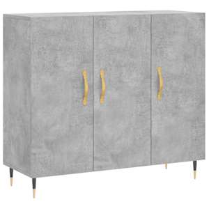Příborník betonově šedý 90 x 34 x 80 cm kompozitní dřevo - obrázek 2