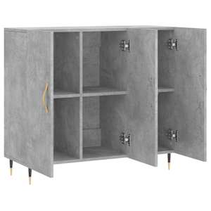 Příborník betonově šedý 90 x 34 x 80 cm kompozitní dřevo - obrázek 5