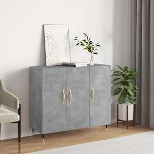 Příborník betonově šedý 90 x 34 x 80 cm kompozitní dřevo - obrázek 1