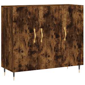 Příborník kouřový dub 90 x 34 x 80 cm kompozitní dřevo - obrázek 2