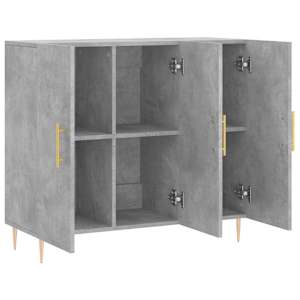Příborník betonově šedý 90 x 34 x 80 cm kompozitní dřevo - obrázek 5