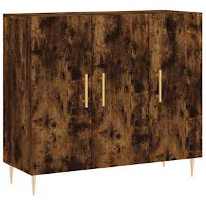 Příborník kouřový dub 90 x 34 x 80 cm kompozitní dřevo - obrázek 2