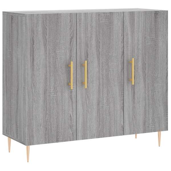 vidaXL puhvetkapp, hall Sonoma tamm, 90 x 34 x 80 cm, tehispuit