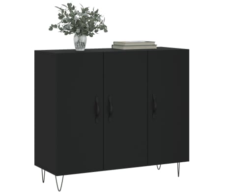 vidaXL Sideboard Black 90x34x80 cm Engineered Wood